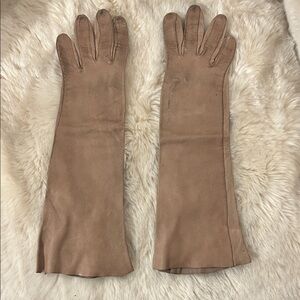Elegant Vintage Tan Kid Leather Gloves
